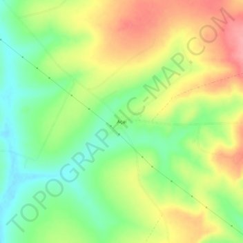 Carte topographique Açaí, altitude, relief