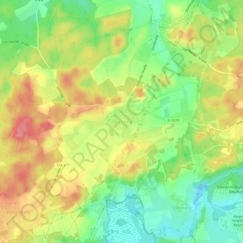 Carte topographique Perchting, altitude, relief