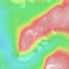 Carte topographique Old Crow, altitude, relief