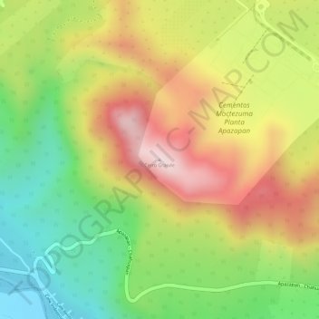 Carte topographique Cerro Grande, altitude, relief
