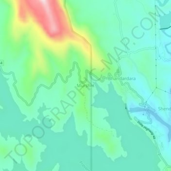Carte topographique Murshet, altitude, relief
