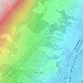 Carte topographique Zimmertal, altitude, relief