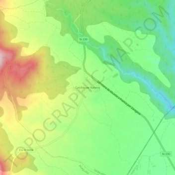 Carte topographique Casillas de Ranera, altitude, relief