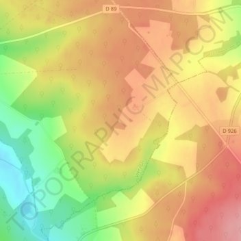 Carte topographique La Tremblasse, altitude, relief