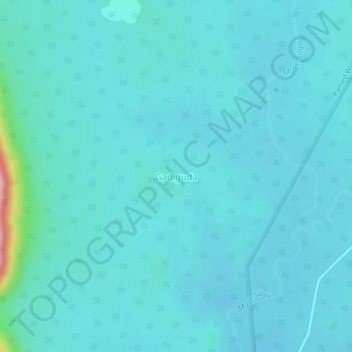 Carte topographique Gadiguda, altitude, relief