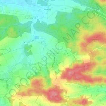 Carte topographique Rommelsried, altitude, relief