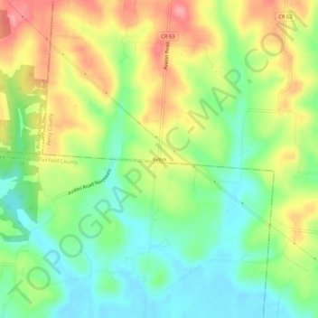 Carte topographique Avlon, altitude, relief