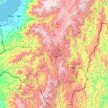 Carte topographique Falla-LA BANDA ALTO, altitude, relief