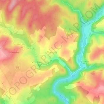 Carte topographique Thunimont, altitude, relief