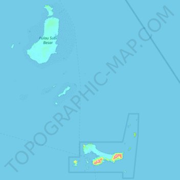 Carte topographique Kepulauan Natuna Selatan, altitude, relief