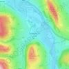 Carte topographique Talybont-on-Usk, altitude, relief
