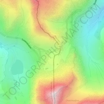 Carte topographique Sustenpass, altitude, relief