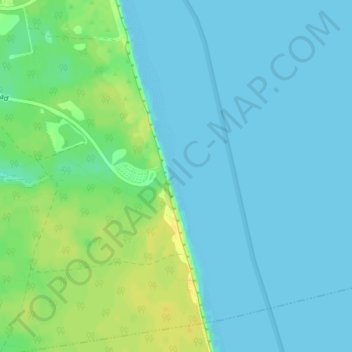 Carte topographique Marconi Beach, altitude, relief