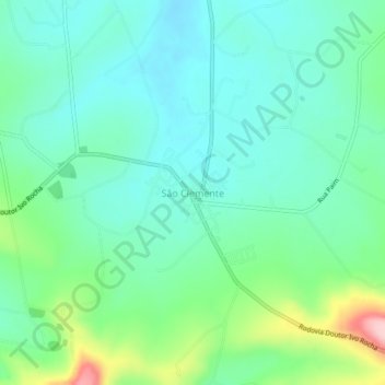 Carte topographique São Clemente, altitude, relief