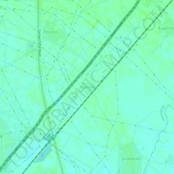 Carte topographique Manota, altitude, relief