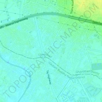 Carte topographique G B Nagar, altitude, relief