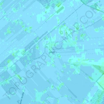 Carte topographique Hüll, altitude, relief