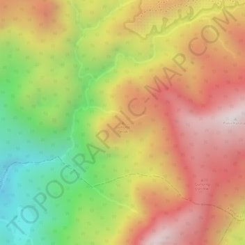 Carte topographique Gunung Perak, altitude, relief