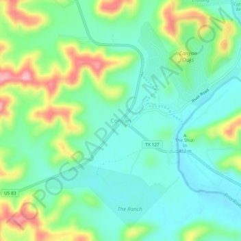 Carte topographique Concan, altitude, relief