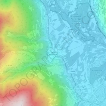 Carte topographique Montechiaro, altitude, relief