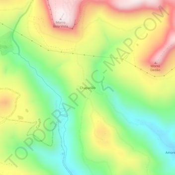 Carte topographique Chapadão, altitude, relief