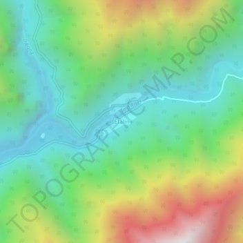 Carte topographique Etalin, altitude, relief