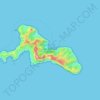 Carte topographique Isla Robinson Crusoe, altitude, relief