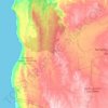 Carte topographique Timizguida-Ouftas, altitude, relief