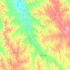 Carte topographique Porcupine, altitude, relief