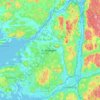 Carte topographique Hisingen, altitude, relief