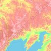 Carte topographique Северо-Эвенский городской округ, altitude, relief