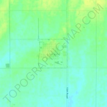 Carte topographique Lorraine, altitude, relief