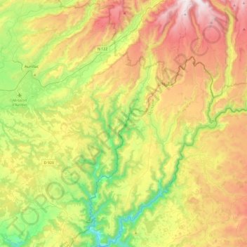 Carte topographique Le Goul, altitude, relief