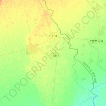 Carte topographique 平阳镇, altitude, relief