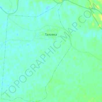 Carte topographique сельское поселение Село Таловка, altitude, relief