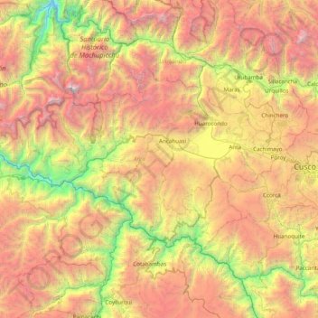 Carte topographique Anta, altitude, relief