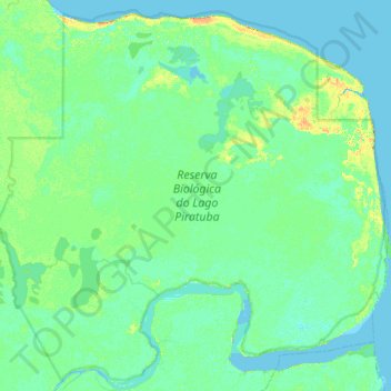 Carte topographique Reserva Biológica do Lago Piratuba, altitude, relief