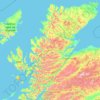 Carte topographique Highland, altitude, relief