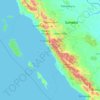 Carte topographique Provincia de Sumatra Occidental, altitude, relief