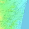 Carte topographique Chennai metropolitan area, altitude, relief
