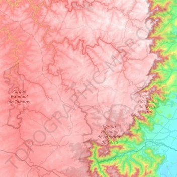 Carte topographique Cambará do Sul, altitude, relief
