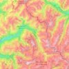 Carte topographique Communauté de communes de Haute Tarentaise, altitude, relief