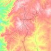 Carte topographique Coronel Sapucaia, altitude, relief