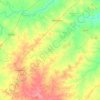 Carte topographique Simga Tahsil, altitude, relief
