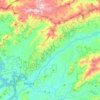 Carte topographique Cherokee County Community, altitude, relief