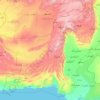 Carte topographique Balochistan, altitude, relief