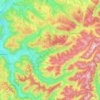Carte topographique Communauté de communes des Hautes-Vosges, altitude, relief