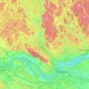 Carte topographique Les Collines-de-l'Outaouais, altitude, relief