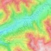 Carte topographique Praz-sur-Arly, altitude, relief