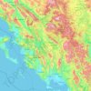 Carte topographique Epirus, altitude, relief